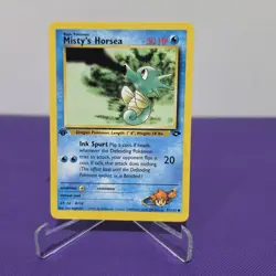 Misty's Horsea 87/132 1st Edition Gym Challenge Pokemon TCG Cards LP+ - Image 1