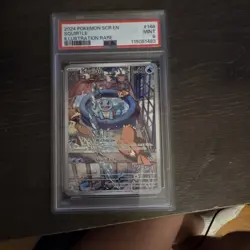 Pokemon TCG SV07 Stellar Crown Squirtle 148/142 Holo Illustration Rare PSA 9 - Image 1