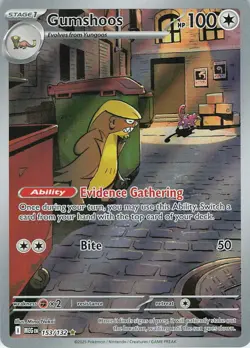 Gumshoos Holo Illustration Rare ME01: Mega Evolution 153/132 NM - Image 1