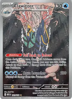 Clawitzer 141/132 Illustration Rare Mega Evolution Pokemon Near Mint - Image 1