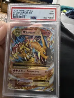 M Charizard EX 13/108 XY Evolutions Holo Rare PSA 9 MINT English Pokemon Card - Image 1