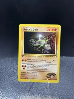 Pokemon TCG BROCK’S ONIX - 1st Edition Gym Heroes - 21/132 - Rare - NM - Image 2
