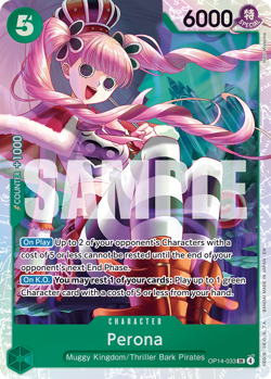 Perona OP14-033 SR The Azure Sea's Seven One Piece TCG Card - Image 1