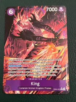 One Piece TCG King (Alternate Art) EB04-031 The Azure Sea's Seven Foil English - Image 1