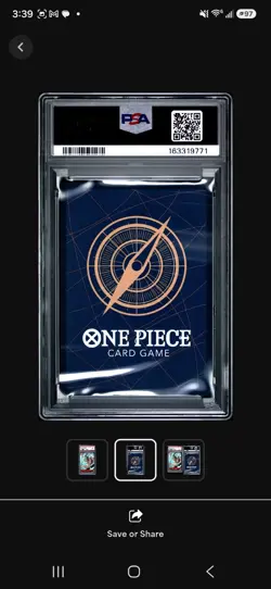 2026 ONE PIECE OP14-EB04-THE AZURE SEA'S SEVEN ALTERNATE ART RORONOA ZORO PSA 10 - Image 2