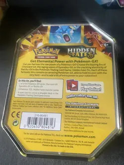 Pokemon Hidden Fates GX Tins Art Set of 3 - Charizard Raichu Gyarados - Sealed - Image 3