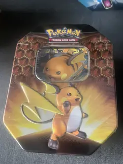 Pokemon Hidden Fates GX Tins Art Set of 3 - Charizard Raichu Gyarados - Sealed - Image 4
