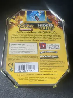 Pokemon Hidden Fates GX Tins Art Set of 3 - Charizard Raichu Gyarados - Sealed - Image 5
