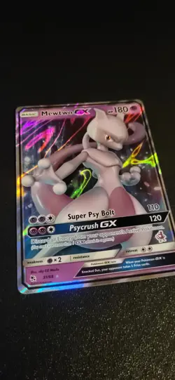 Pokemon Mewtwo GX TCG Hidden Fates Holo Ultra Rare Card 31/68 Full Art - Image 3