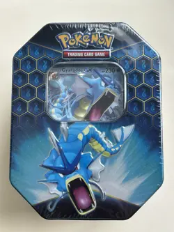 Pokemon TCG Hidden Fates Gyarados GX Tin Factory Sealed 2019 - Image 1