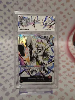 One Piece TCG Monkey D Luffy Black & White Alt Art ST21-001 English Ace 10 - Image 1
