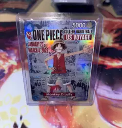 Bandai One Piece Card Game Monkey D. Luffy US Voyage Promo Foil 5000 2026 - Image 1