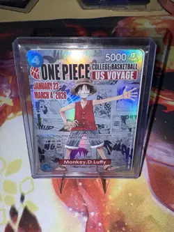 Bandai One Piece Card Game Monkey D. Luffy US Voyage Promo Foil 5000 2026 - Image 3