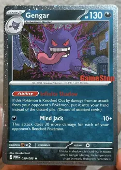 Pokemon TCG Gengar 050/088 Promo Stamped Gamestop Promo Card NM - Image 1