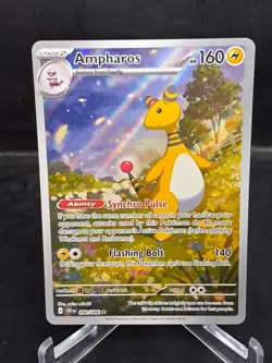 Ampharos 090/086 | Mega Evolution Chaos Rising | Illustration rare Pokemon Card - Image 1