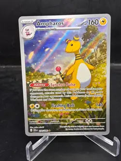 Ampharos 090/086 | Mega Evolution Chaos Rising | Illustration rare Pokemon Card - Image 1