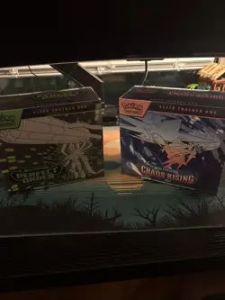 Pokemon TCG Elite Trainer Box Lot of 2: Perfect Order & Chaos Rising ETB - Image 1
