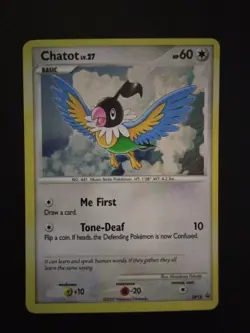 Pokemon TCG Chatot DP14 Diamond and Pearl Black Star Promo Holo Rare NM/VLP - Image 1