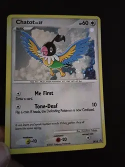 Pokemon TCG Chatot DP14 Diamond and Pearl Black Star Promo Holo Rare NM/VLP - Image 2