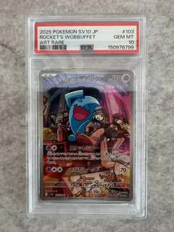 Pokemon Japanese Rocket's Wobbuffet 103/098 SV10 Glory Of Team Rocket - PSA 10 - Image 1