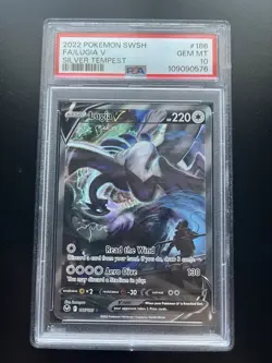 Pokemon TCG Lugia V (Alternate Full Art) - SWSH12: Silver Tempest PSA 10 - Image 1