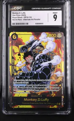 One Piece Monkey D. Luffy Alt Art OP10-118 Royal Blood CGC 9 - Image 1