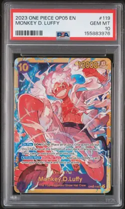 2023 One Piece OP05 EN Monkey D Luffy #119 PSA 10 GEM MINT - Image 1