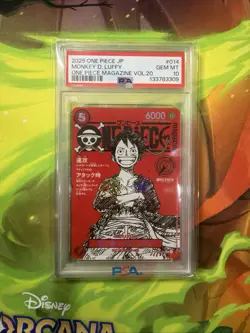 One Piece CCG Monkey D. Luffy One Piece Magazine Vol.20 Foil #014 PSA 10 JP - Image 3
