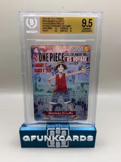2026 One Piece MONKEY D. LUFFY College Basketball US Voyage Promo #P055 BGS 9.5 - Image 1