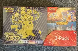Pokemon Surging Sparks ETB & Booster Bundle Costco 2 pack Factory Sealed - Image 1
