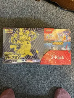 Pokemon Surging Sparks ETB & Booster Bundle Costco 2 pack Factory Sealed - Image 3
