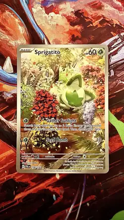 Pokemon Sprigatito 196/193 Paldea Evolved SIR Special Illustration Rare NM - Image 1