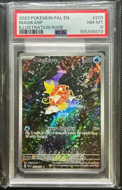 Pokemon TCG Paldea Evolved 2023 Magikarp 203/193 Illustration Rare Holo PSA 8 EN - Image 1
