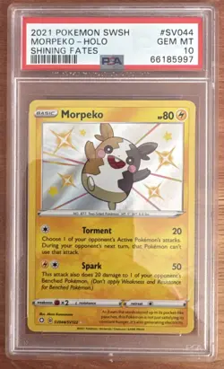 2021 Pokemon Sword & Shield Shining Fates SV044 Morpeko Holo PSA 10 - Image 1