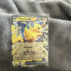Pokemon TCG Pikachu EX Scarlet & Violet Paldea Evolved 063/193 Holo Double Rare - Image 1