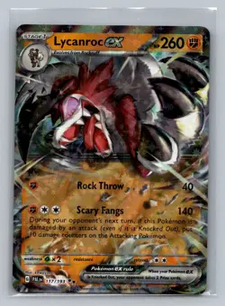 Lycanroc ex 117/193 Double Rare Paldea Evolved Pokemon Holo Near Mint - Image 1
