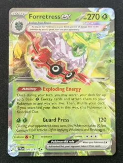 Forretress ex 005/193 Paldea Evolved Double Rare Holo Pokemon TCG Card NM - Image 1