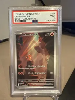 PSA 9 MINT Charmander Illustration Rare 168/165 SV Pokemon 151 2023 English - Image 1