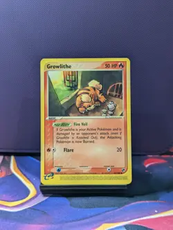 Pokemon TCG Growlithe 65/100 EX Sandstorm Common 2003 E-Reader English LP - Image 1