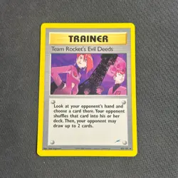 Team Rocket’s Evil Deeds 103/105 Neo Destiny 1st Edition Trainer Pokemon Card LP - Image 1