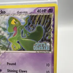 Pokemon Treecko Card 68/100 Reverse Holo Rare LP Crystal Guardians Stamped Delta - Image 3