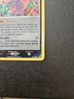 Pokemon TCG Sableye Crystal Guardians 10/100 Holo Rare Card 2006 LP+ - Image 5