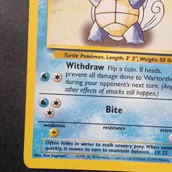 42/102 Wartortle MP Base Set Uncommon Pokemon TCG Card - Image 5