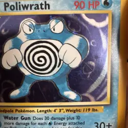 Poliwrath 13/102 Base Set Holo Rare Pokemon Card MP - Image 4