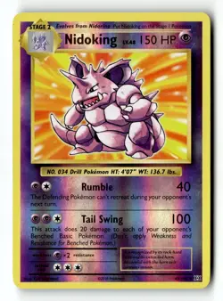 Pokemon Card Nidoking Reverse Holo LP XY - Evolutions 45/108 - Image 1