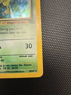 Pokemon TCG Scyther Holo Card 10/64 Jungle Set 1999 Rare WOTC Vintage LP/MP - Image 5
