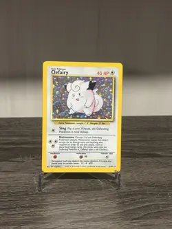 Pokemon TCG Clefairy 5/102 Base Set Unlimited Holo Rare Card WOTC Vintage NM/LP - Image 3