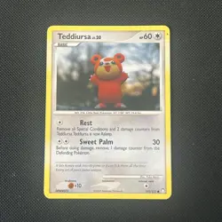 Pokemon TCG Teddiursa Card 2007 Mysterious Treasures 105/123 Non Holo LP - Image 1