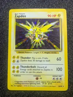 Pokemon - Zapdos Holo - 16/102 - Base Set - Rare Card - LP/NM - Image 1