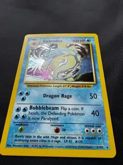 Gyarados 6/102 Base Set Holo 1999 Vintage Pokemon Card LP - Image 2